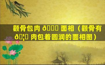 颧骨包肉 🍁 面相（颧骨有 🦊 肉包着圆润的面相图）